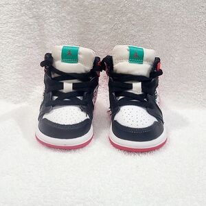 Nike Air Jordan Retro 1 Mid SE White/University Red-Black toddler 4c DM1209-150